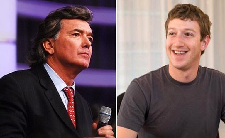 Pancho Dotto, "celoso" de Mark Zuckerberg, el creador de Facebook. (Fotos: Web)