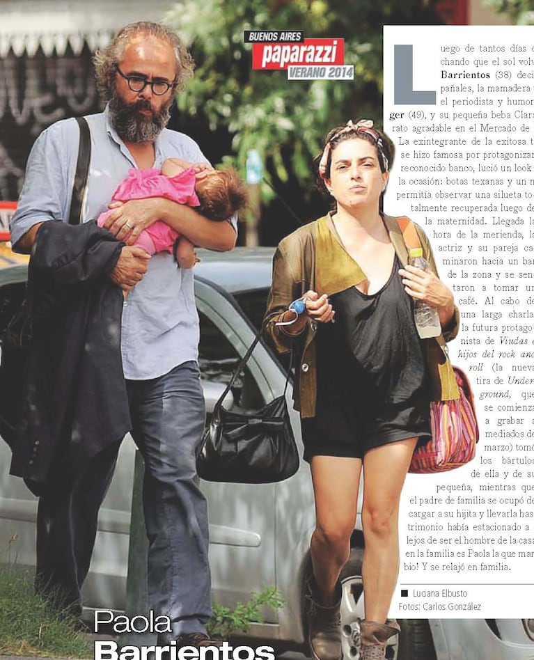 Paola Barrientos, en familia. (Foto: revista Paparazzi)