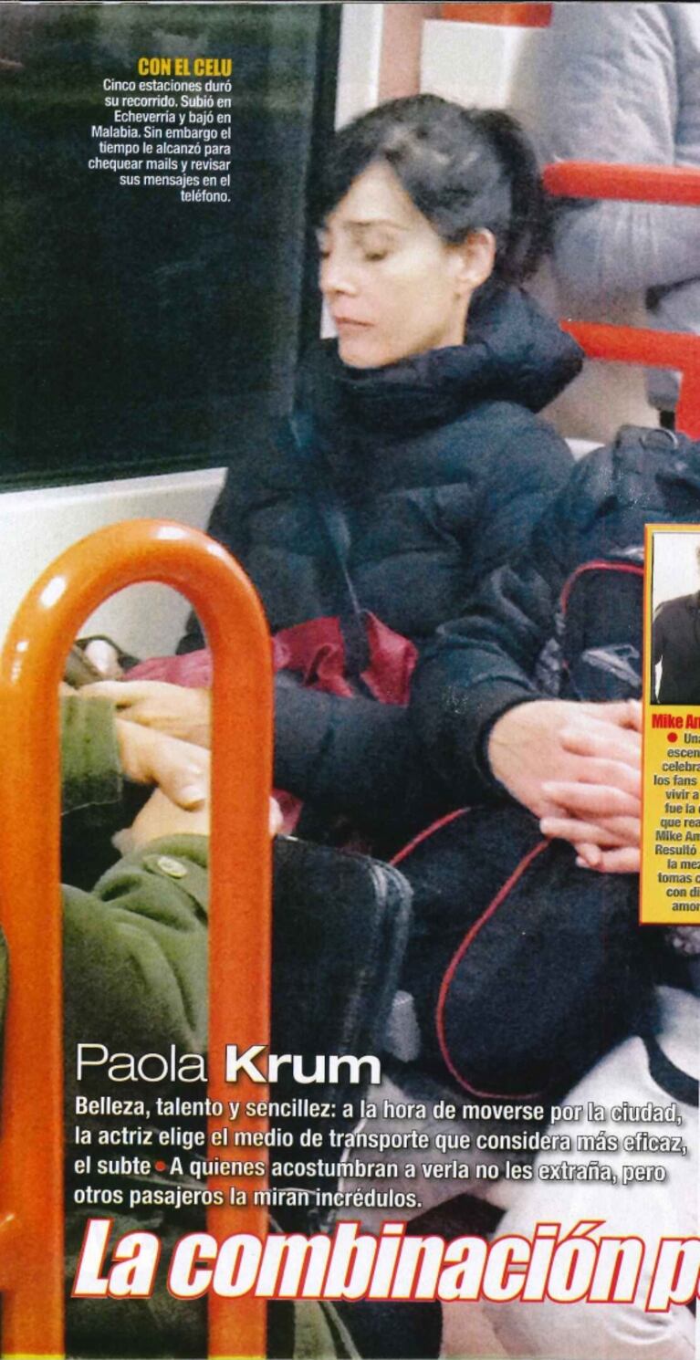 Paola Krum sorprendió a los usuarios de la línea B de subte