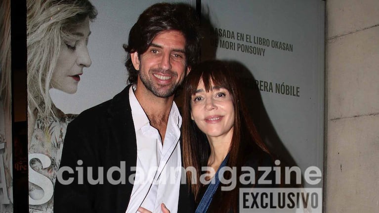 Paola Krum y su pareja, Patricio Abadi en el teatro (Foto: Movilpress).