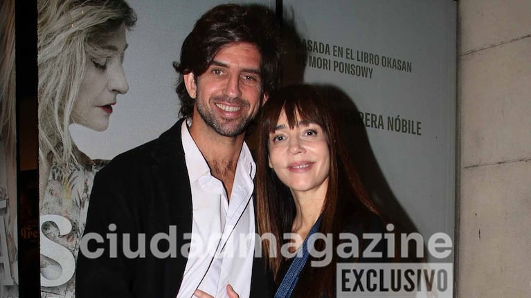 Paola Krum y su pareja, Patricio Abadi en el teatro (Foto: Movilpress).