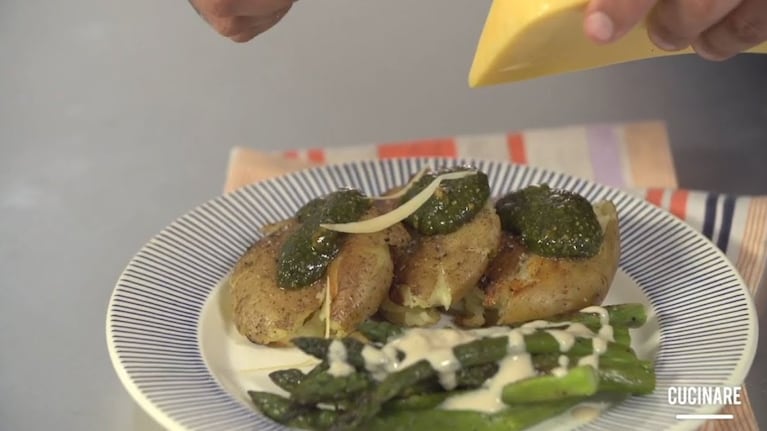 Papas crocantes con espárragos: el paso a paso de una receta simple