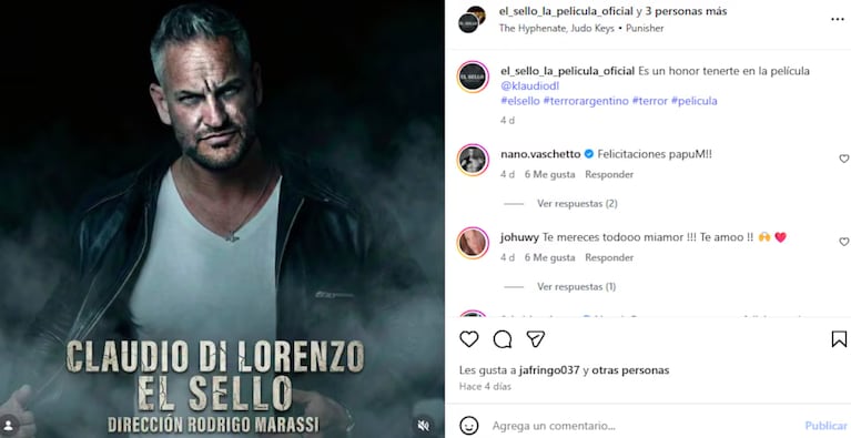Papucho cumplió su sueño: será protagonista en una película de terror tras Gran Hermano. Crédito: Instagram