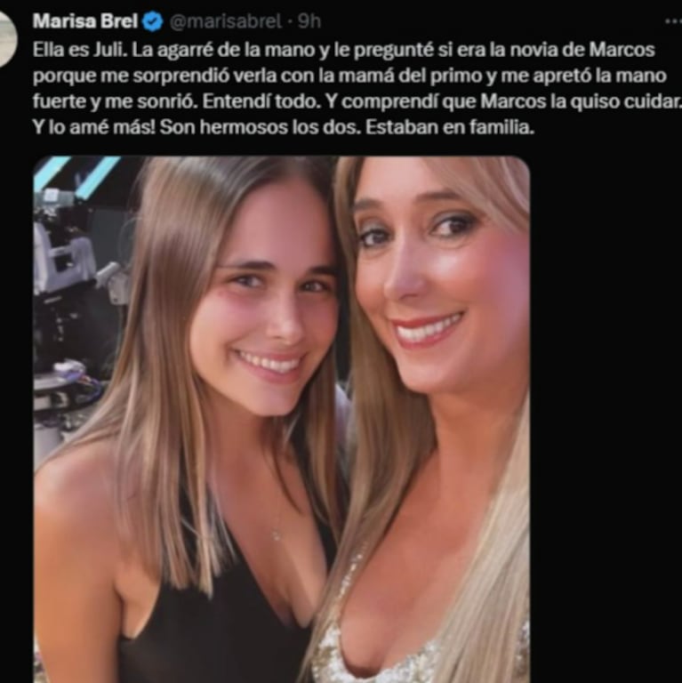 "Para protegerla": Marisa Brel reveló el motivo por el cual Marcos de Gran Hermano habría ocultado su noviazgo