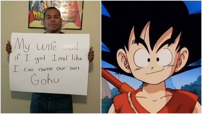 Pareja llamará Goku a su hijo por los resultados de una apuesta