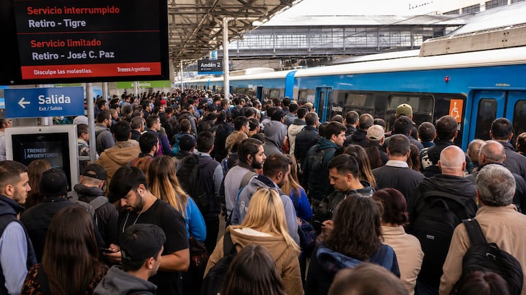 Paro de trenes en Buenos Aires: qué líneas están afectadas y cómo viajar hoy (Foto IA)