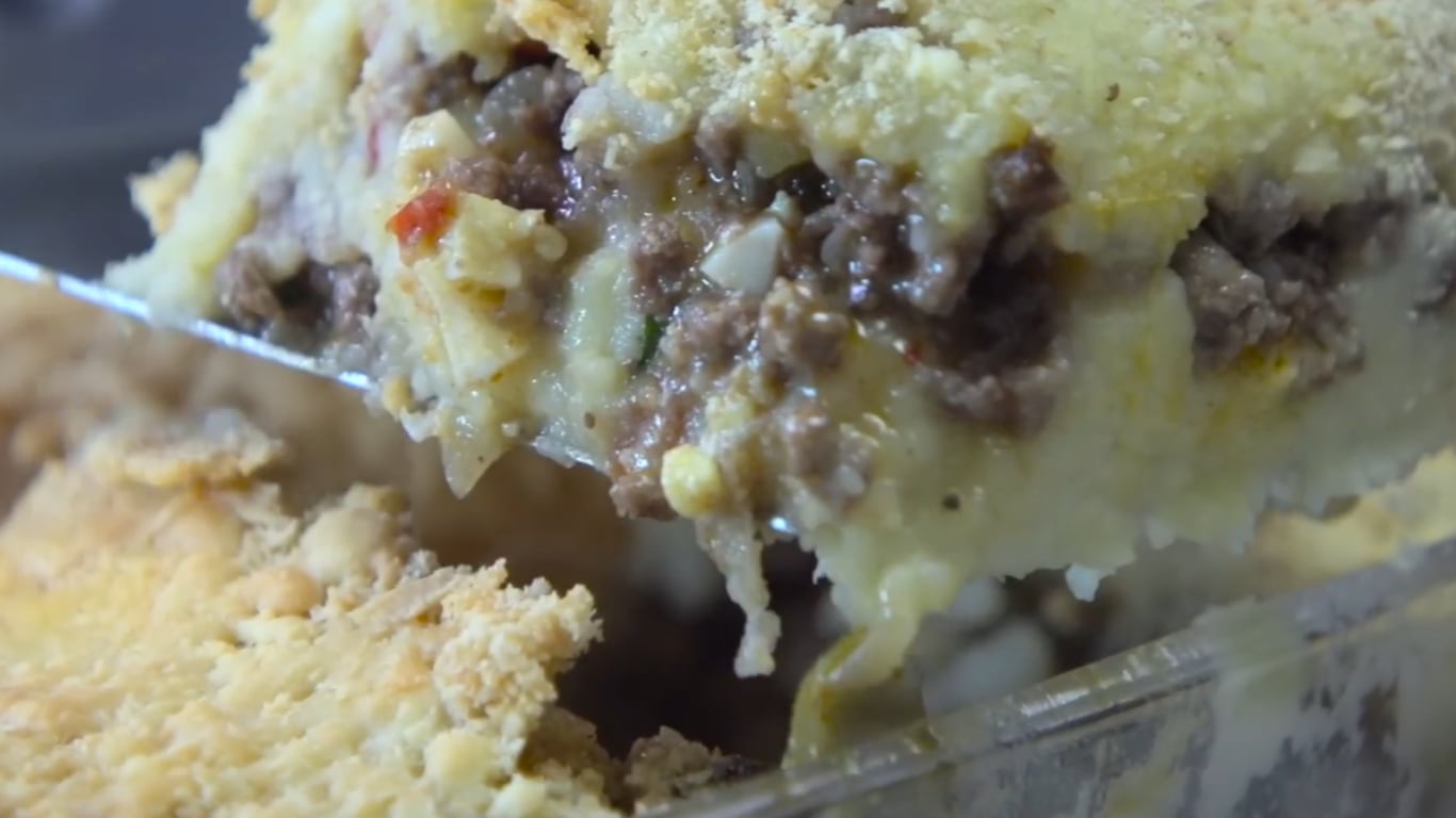 pastel, papa, gratinado