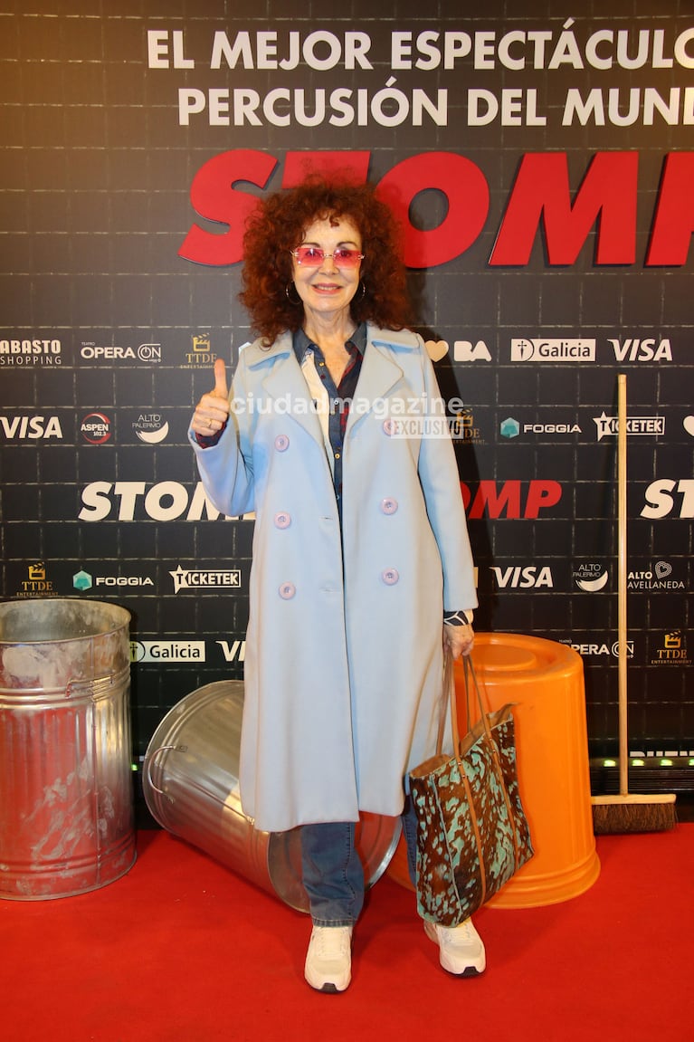 Patricia Palmer en el estreno de Stomp (Foto: Movilpress).