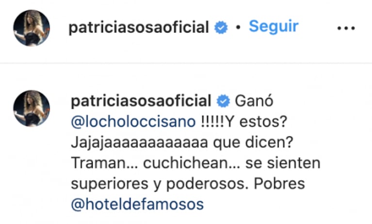 Patricia Sosa se metió en las polémicas por Locho en El hotel de los Famosos: "Se ve lo peor de la gente" 