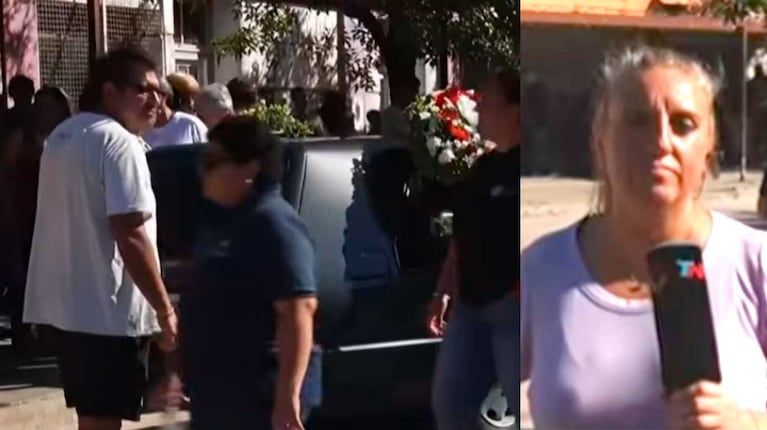 Paula Bernini en la cobertura del asesinato de Ian Cabrera en Santa Fe (Fotos: capturas TN)