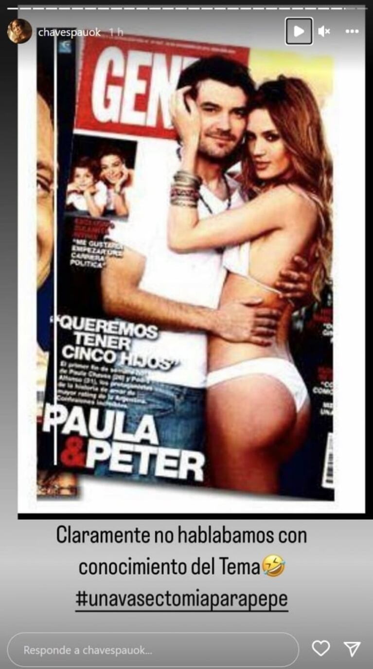 Paula Chaves bromeó sobre su tapa vintage con Pedro Alfonso, diciendo que querían tener 5 hijos: "No hablábamos con conocimiento"