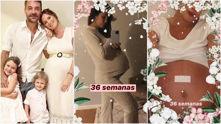 Paula Chaves compartió dulces postales de su pancita desde su casa (Fotos: Instagram y Capturas de Instagram Stories)