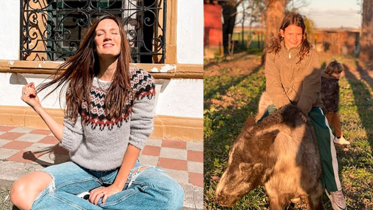 Paula Chaves compartió las postales más dulces de su día de campo en familia.