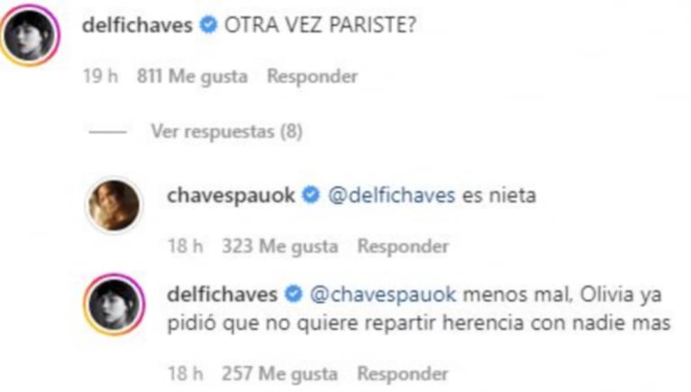 Paula Chaves compartió una selfie familiar y su hermana Delfina lanzó un desopilante comentario