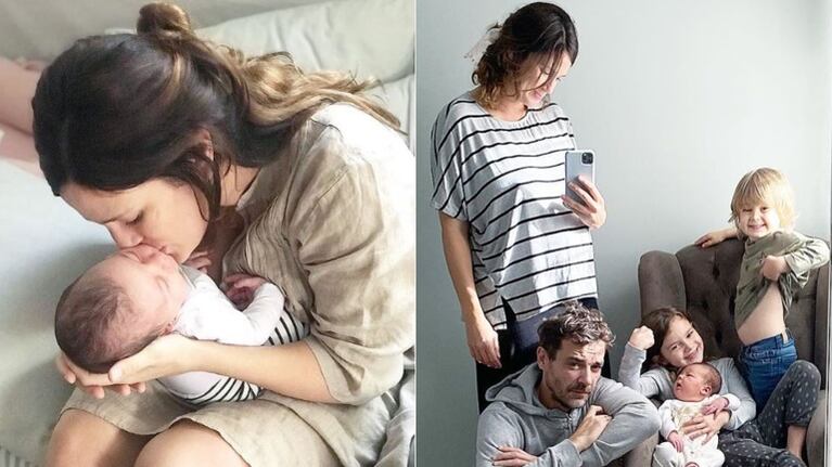 Paula Chaves compartió una tierna foto de su colecho con sus hijos: Muero de sueño y de amor