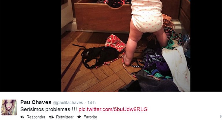Paula Chaves, con la casa revuelta por sus hijas todoterreno (Foto: Twitter)