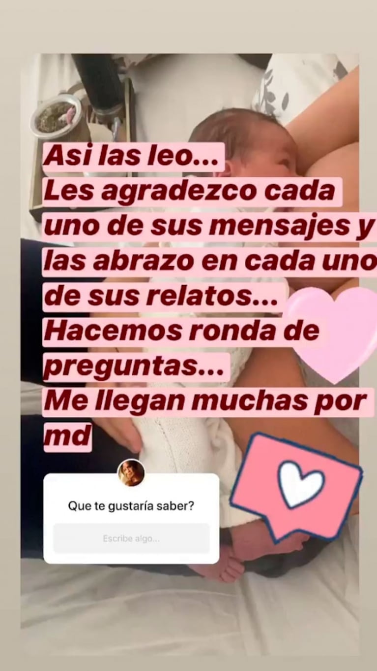 Paula Chaves contó cómo fue el parto de Filipa, quien nació con 4,6 kilos: "Nuestro cuerpo hace bebés que podemos parir"