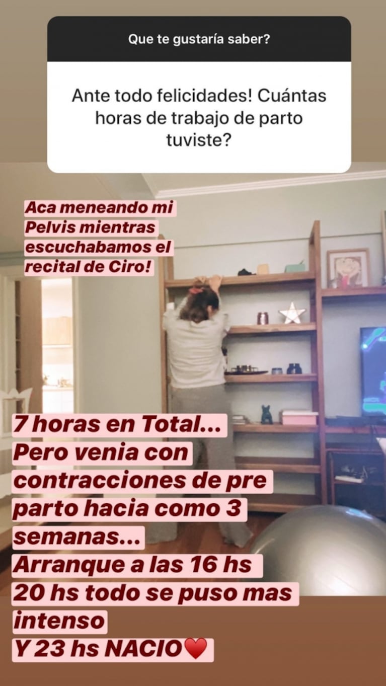Paula Chaves contó cómo fue el parto de Filipa, quien nació con 4,6 kilos: "Nuestro cuerpo hace bebés que podemos parir"