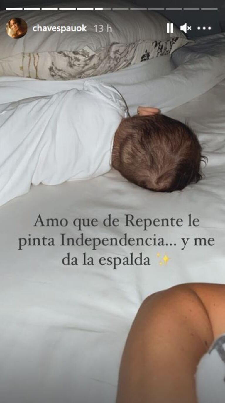 Paula Chaves contó cuál es el máximo desafío que tiene con Filipa, su beba de 7 meses: "Todo el día estoy intentando que se duerma"