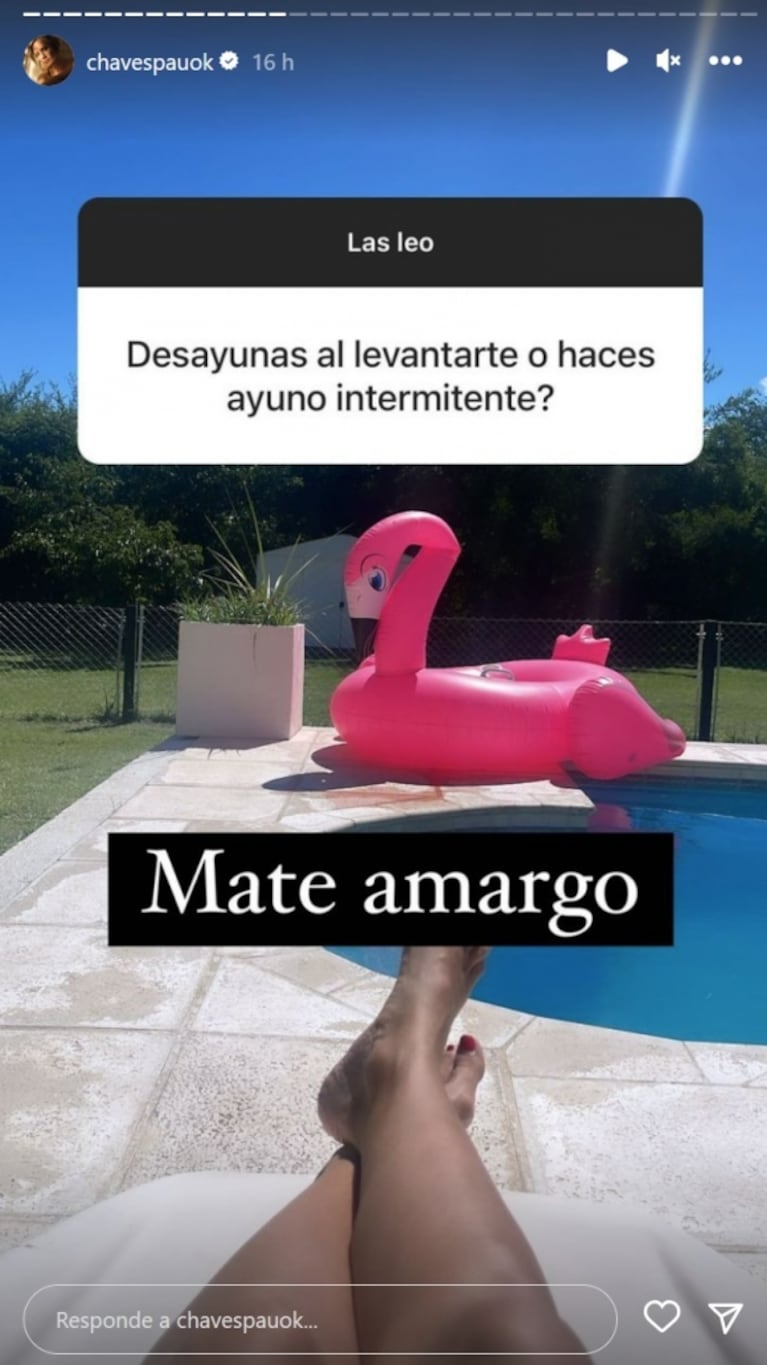 Paula Chaves contó que hace ayuno intermitente y recibió fuertes críticas: su contundente descargo