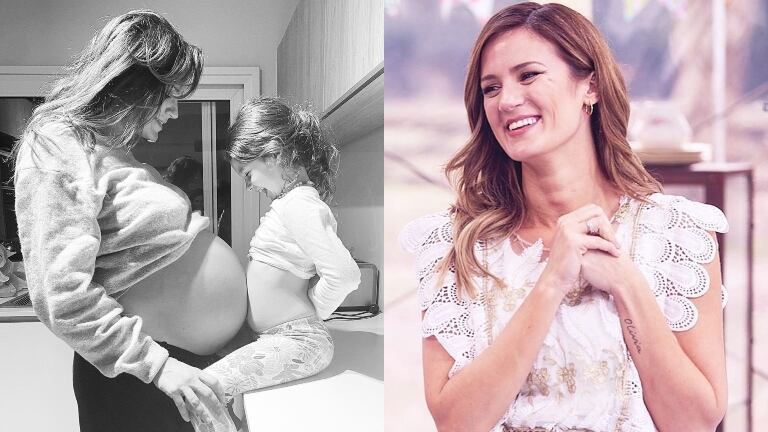 Paula Chaves, en la dulce espera, repitió una tierna foto con Olivia: Siempre juntitas; 2016 esperando a Balta y 2020 esperando a Filipa