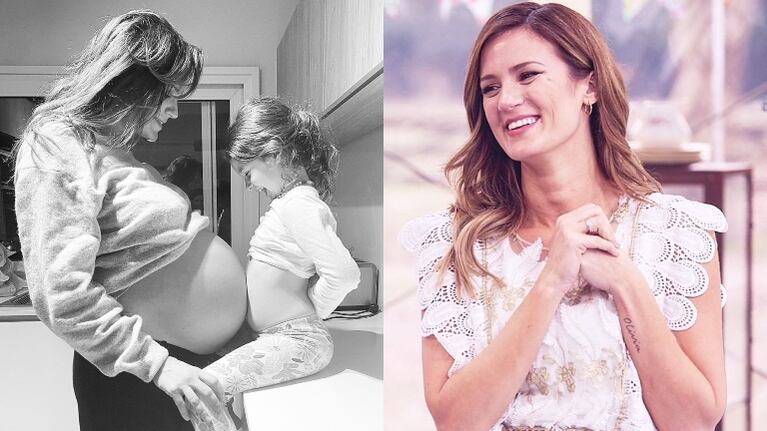 Paula Chaves, en la dulce espera, repitió una tierna foto con Olivia: Siempre juntitas; 2016 esperando a Balta y 2020 esperando a Filipa