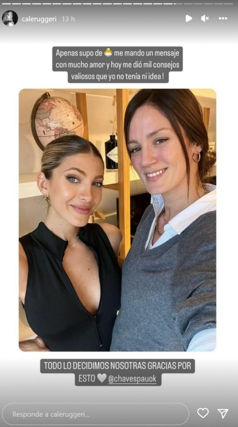 Paula Chaves es la doula de la famosas: Cande Ruggeri le envió un conmovedor mensaje