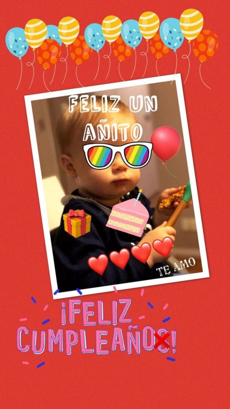 Paula Chaves, feliz por el primer añito de Baltazar: foto y mensaje emotivo