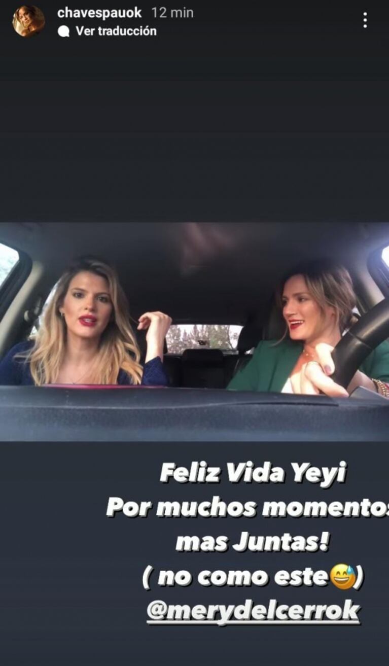 Paula Chaves le dedicó un divertido saludo de cumpleaños a Mery del Cerro con fotos vintage