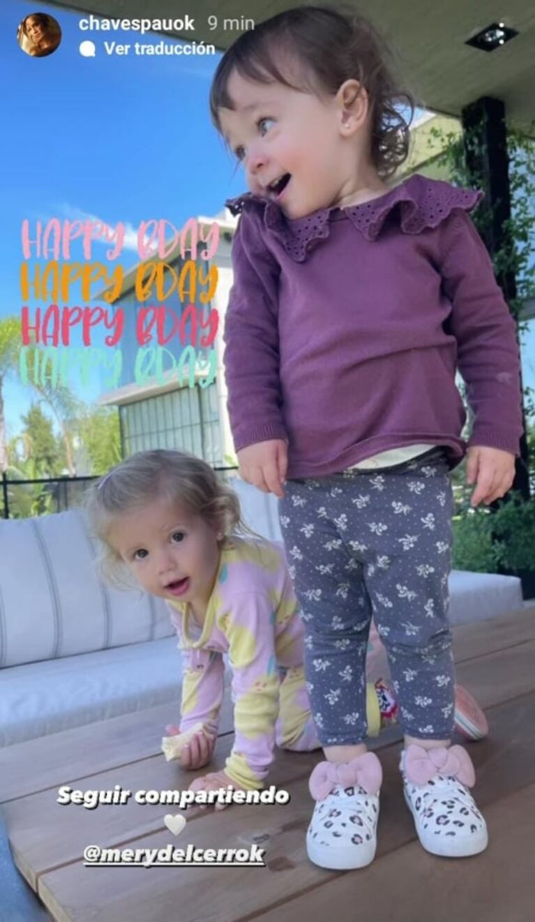 Paula Chaves le dedicó un divertido saludo de cumpleaños a Mery del Cerro con fotos vintage