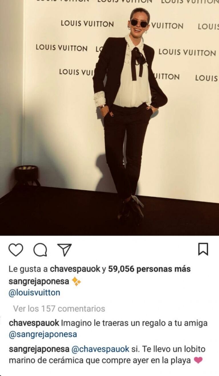 Paula Chaves le "mangueó" un regalo a la China Suárez… ¡y ella le respondió con humor!: "Te llevo un lobito marino de cerámica" 