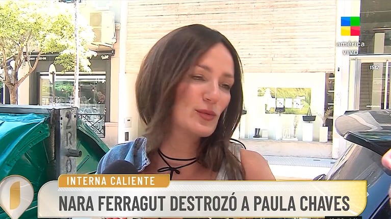 Paula Chaves le respondió a Nara Ferragut (América)