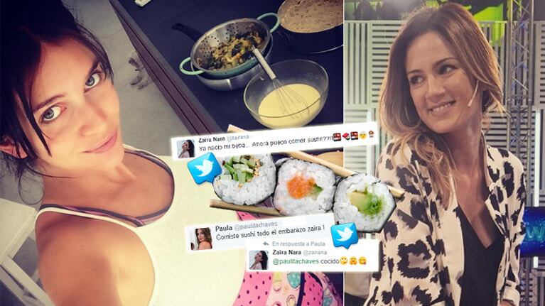 Paula Chaves mandó al frente a Zaira Nara en Twitter (Foto: redes sociales)