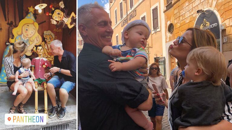Paula Chaves, Mirko, Marley, Olivia y Baltazar Alfonso se divirtieron en Roma. (Foto: Instagram)
