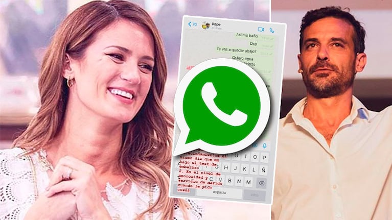 Paula Chaves mostró su divertido chat de WhatsApp con Pedro Alfonso: El nivel de amorosidad y servicio de mi marido