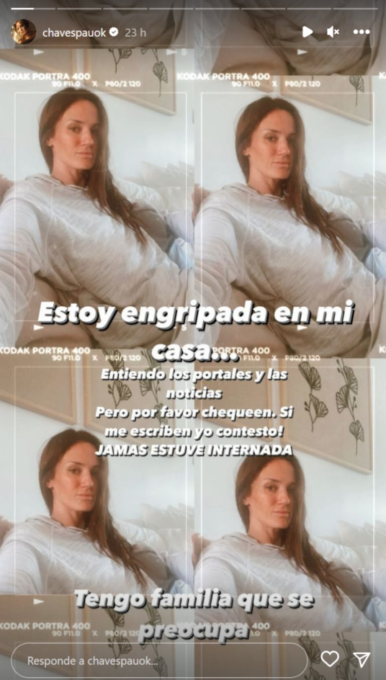 Paula Chaves reaccionó enojada ante el rumor de que estaba internada: "Mi familia se preocupa"