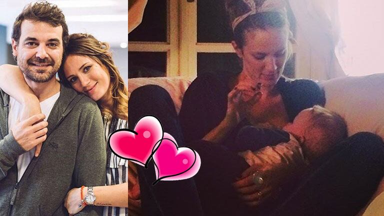 Paula Chaves, retratada por Pedro Alfonso en Instagram junto a Baltazar. 