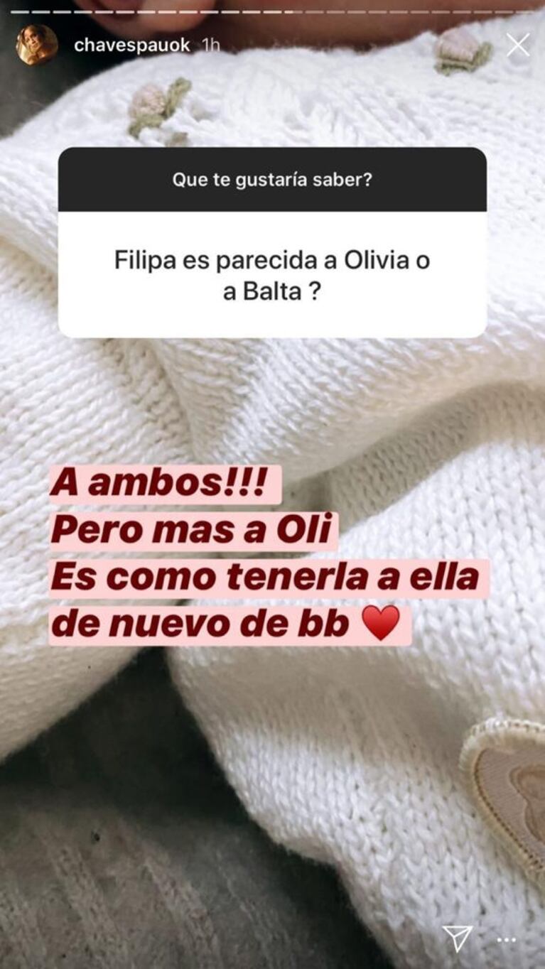 Paula Chaves reveló cómo Olivia y Baltazar se sienten por la llegada de Filipa: "Tienen sus momentos"