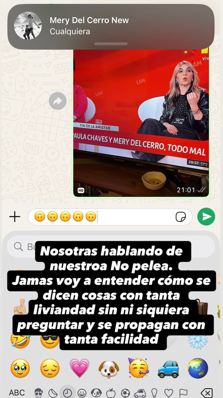 Paula Chaves salió a responder en redes sociales (Foto: Instagram @chavespauok)