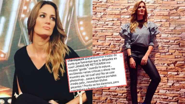 Paula Chaves se defendió de las especulaciones (Fotos: Instagram).