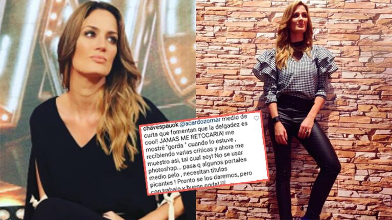 Paula Chaves se defendió de las especulaciones (Fotos: Instagram).