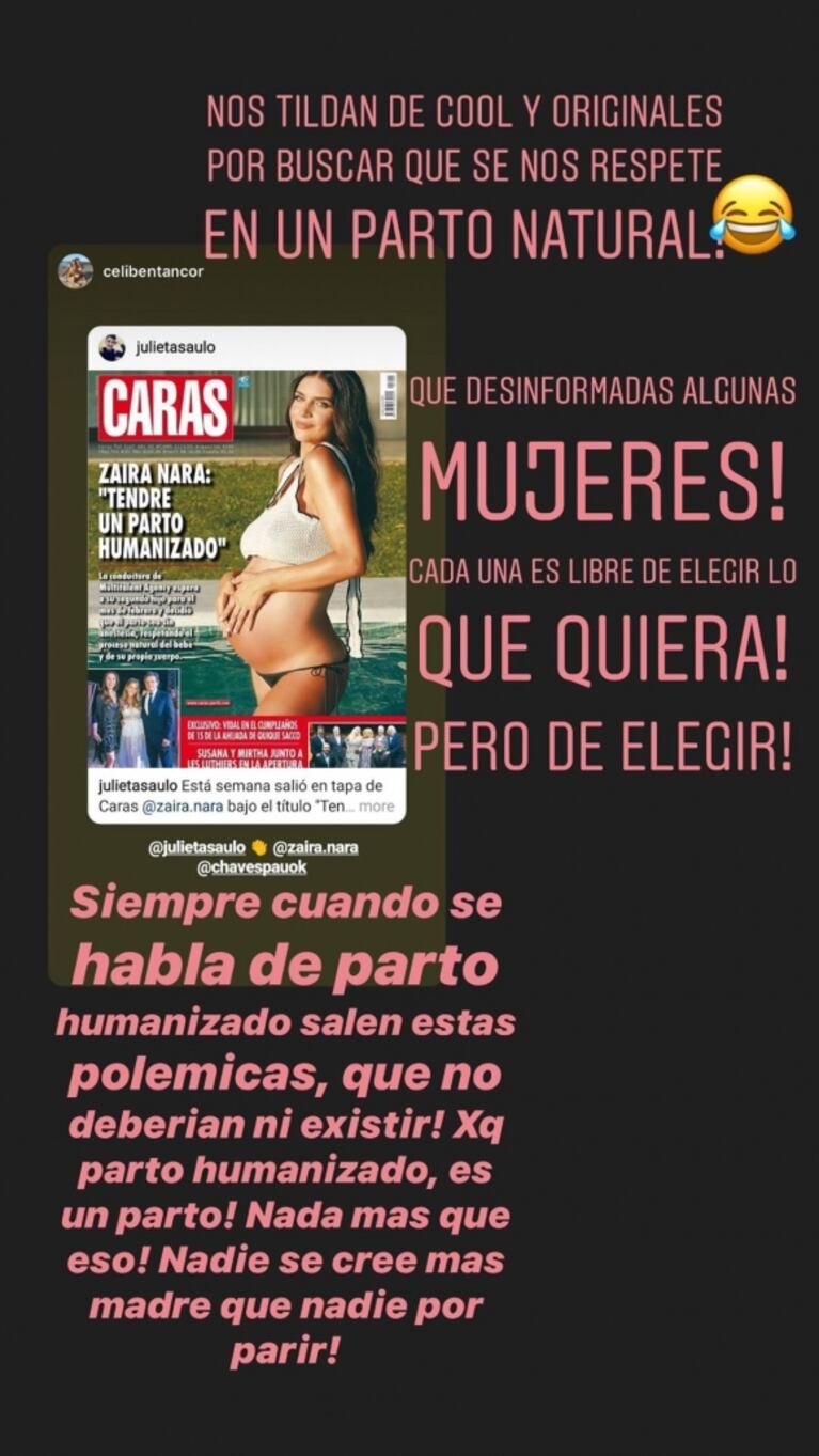 Paula Chaves, tras el cuestionamiento de Yanina Latorre a Zaira Nara y a ella por el parto humanizado