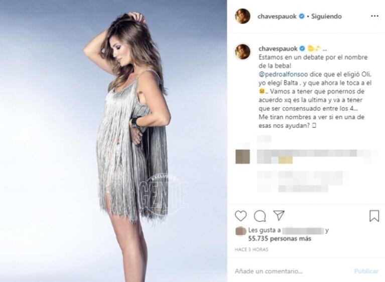 Paula Chaves y el debate familiar para elegir el nombre de su beba en camino: "Va a tener que ser consensuado" 