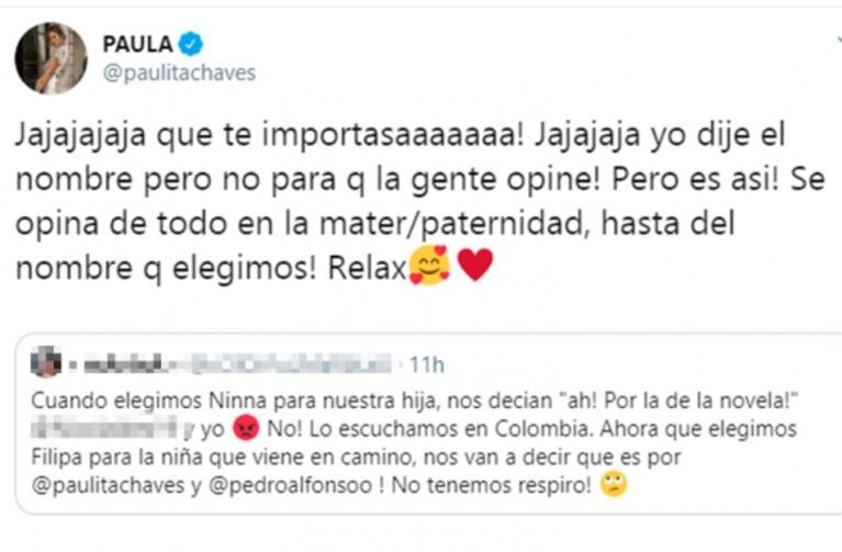 Paula Chaves y los comentarios sobre el original nombre que eligieron para su beba: "No lo dije para que la gente opine"