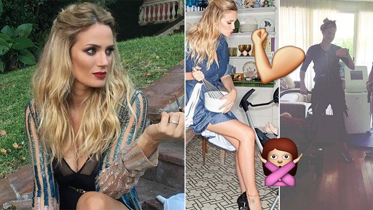 Paula Chaves y sus secretos para bajar 25 kilos tras su parto de Baltazar. (Fotos: Instagram y revista Gente)