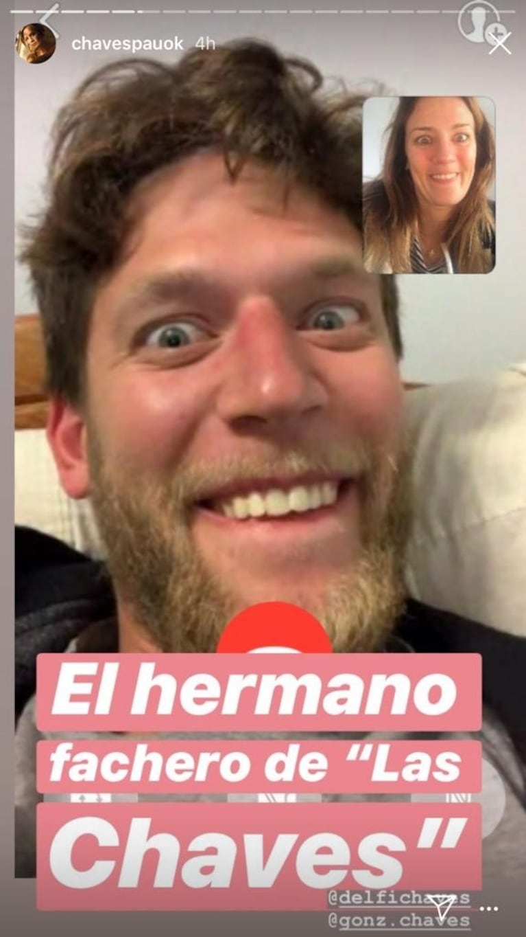 Paula Chaves y un divertido posteo en Instagram tras las notas por su "hermano fachero"