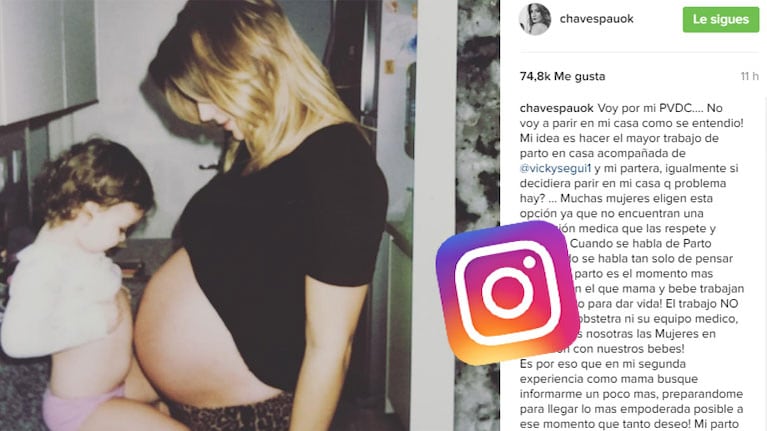 Paula Chaves y una foto con un mensaje muy especial (Foto: Instagram).