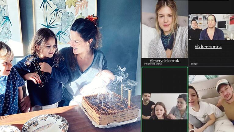 Paula festejó su cumple vía Zoom.