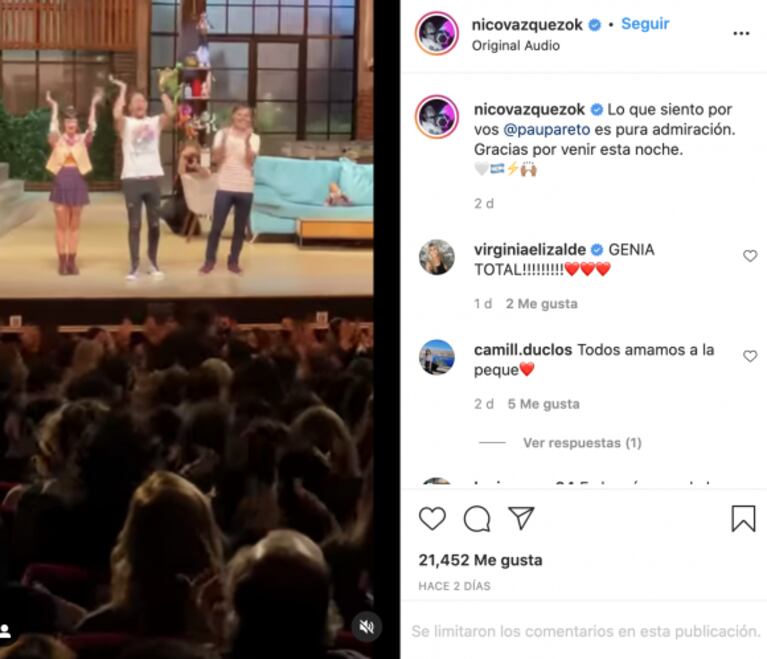 Paula "La Peque" Pareto fue ovacionada mientras disfrutaba de Una semana nada más: "Lo que siento por vos es pura admiración"