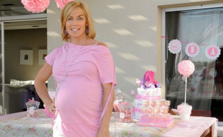 Paula Trapani se convirtió en la feliz madre de Delfina (Foto: Siria Group). 